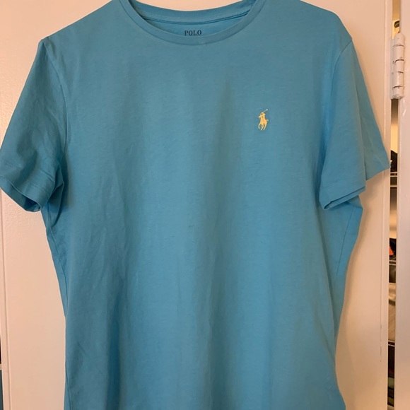 Ralph Lauren Polo T-shirt size Medium Blue Note (Teal) Color - Picture 4 of 5